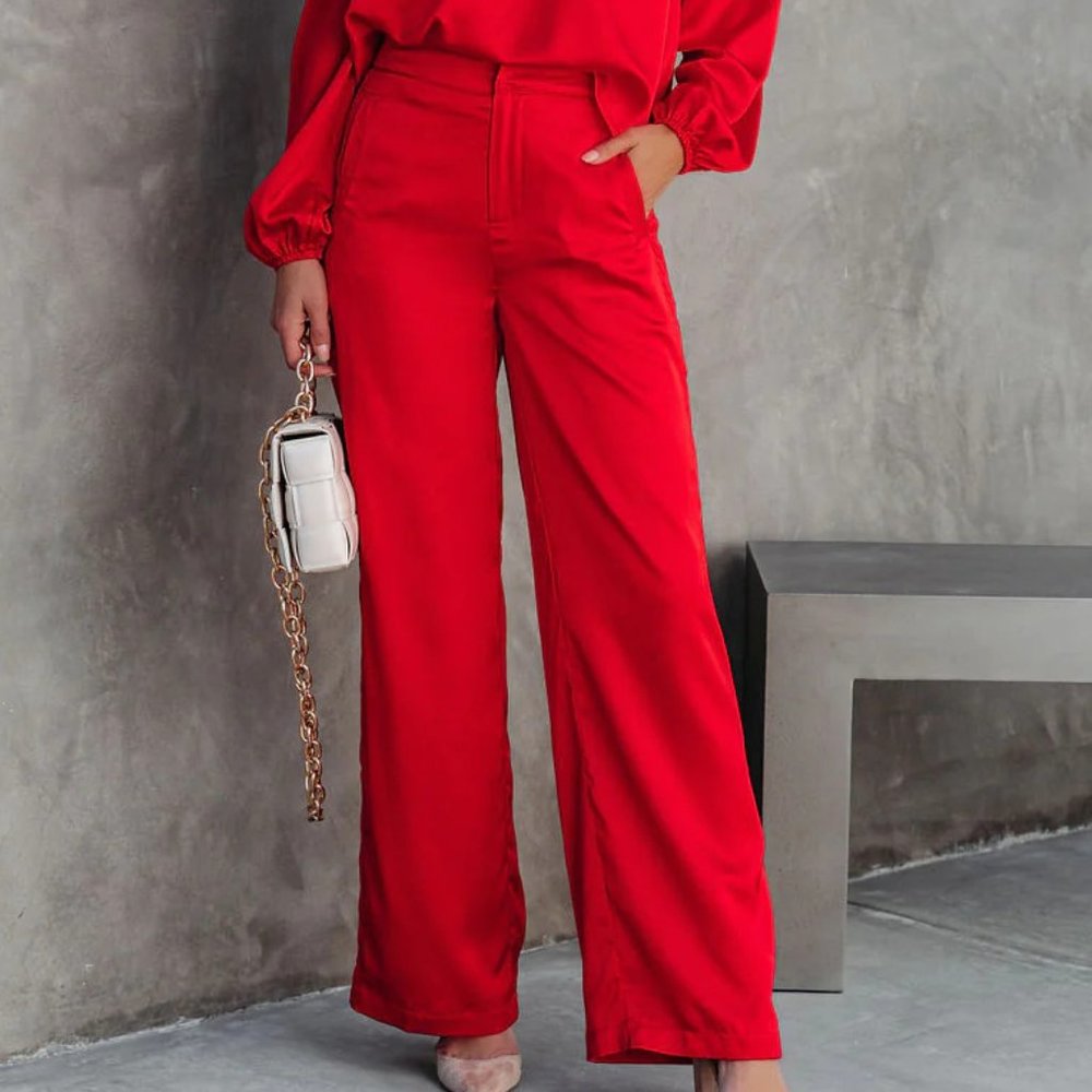 Vici Collection Red flare pants